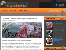 Tablet Screenshot of productionheads.com